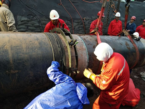 三聯(lián)磁電管道消磁-東北石油換管作業(yè)區(qū)-管道對口